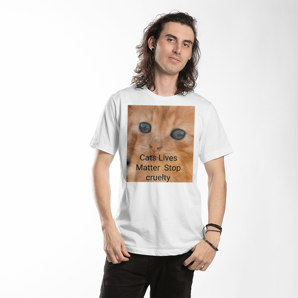 End Animal Cruelty Cat T-Shirt – Unisex Adult Graphic Tee
