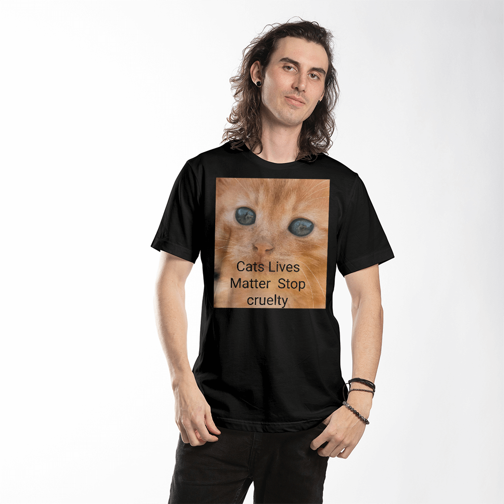 End Animal Cruelty Cat T-Shirt – Unisex Adult Graphic Tee
