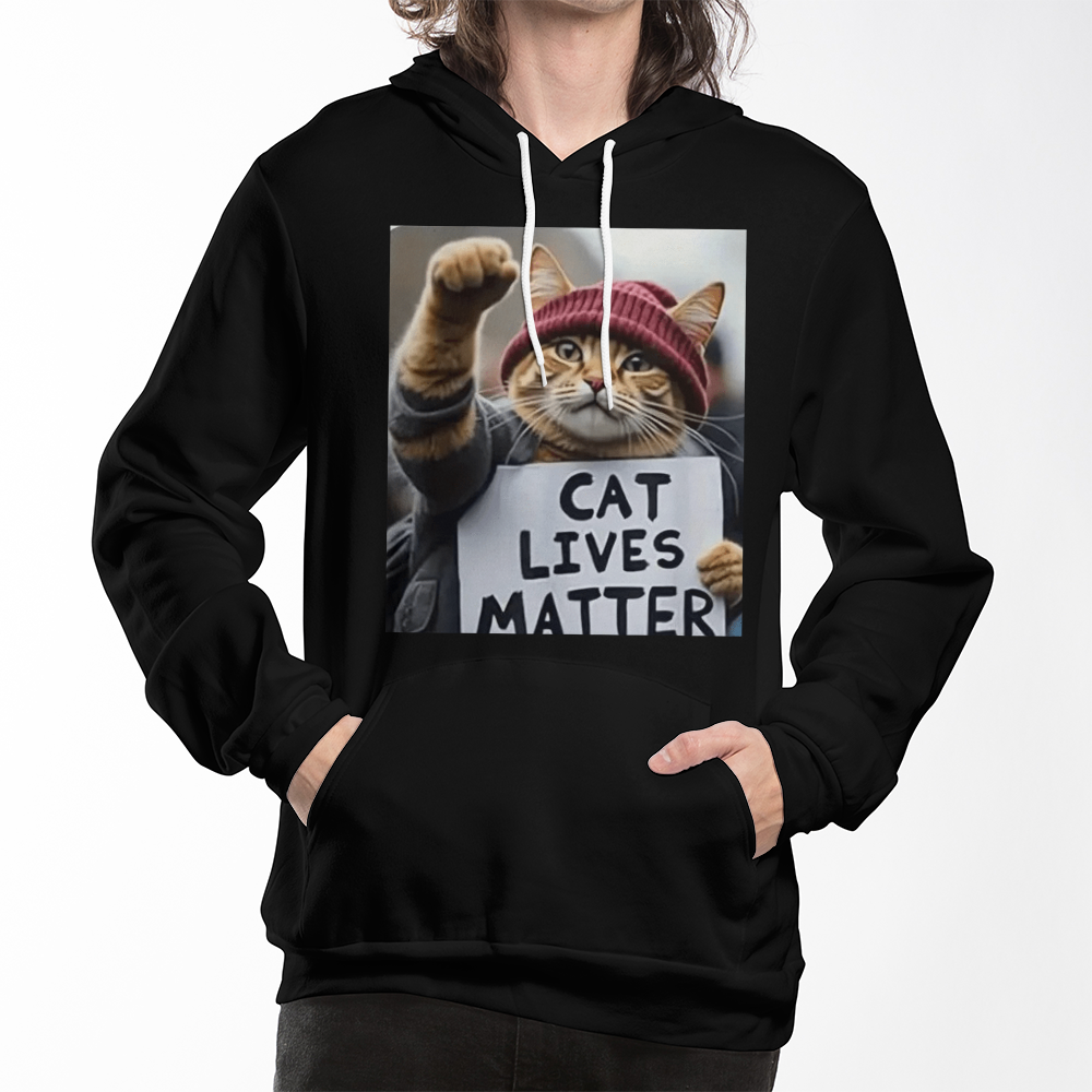 Unisex Cat Lives Really Matter Hoodie for Cat Lovers – Cozy Animal Lover Gift