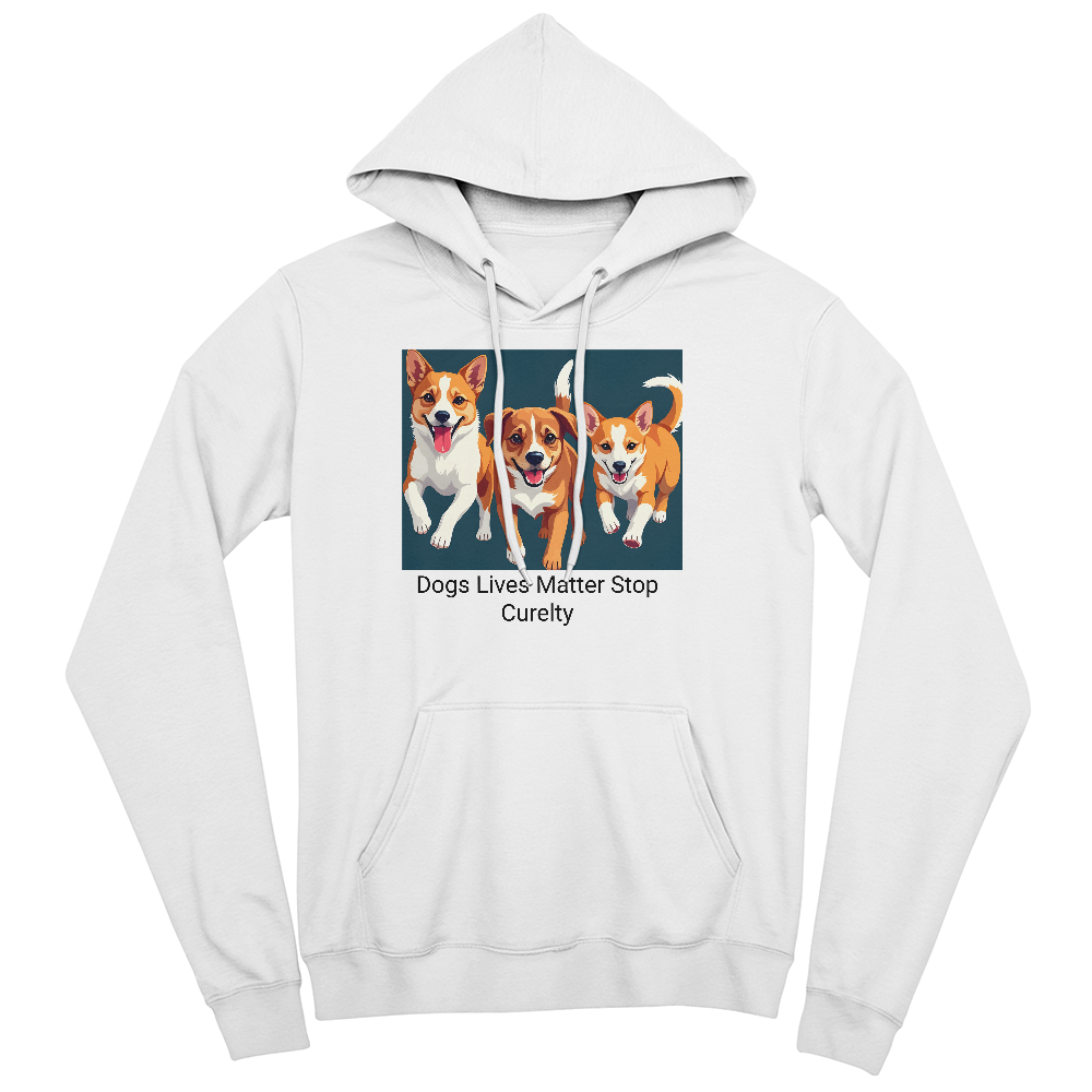 Dogs Lives Matter Unisex Hoodie – Front Print Anti-Cruelty Sweatshirt