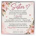 Sister Gift Scripted Love Necklace – Meaningful Jewellery for Her