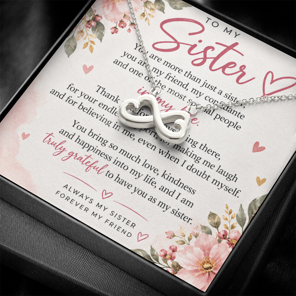 Sister Gift Endless Love Necklace – A Heartfelt Gift for Her