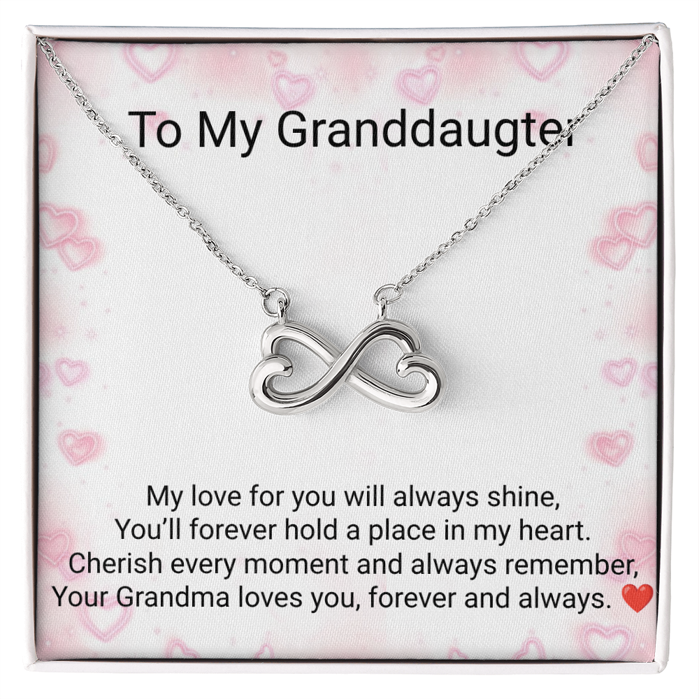 Granddaughter Endless Love Necklace – Heartfelt Gift from Grandma