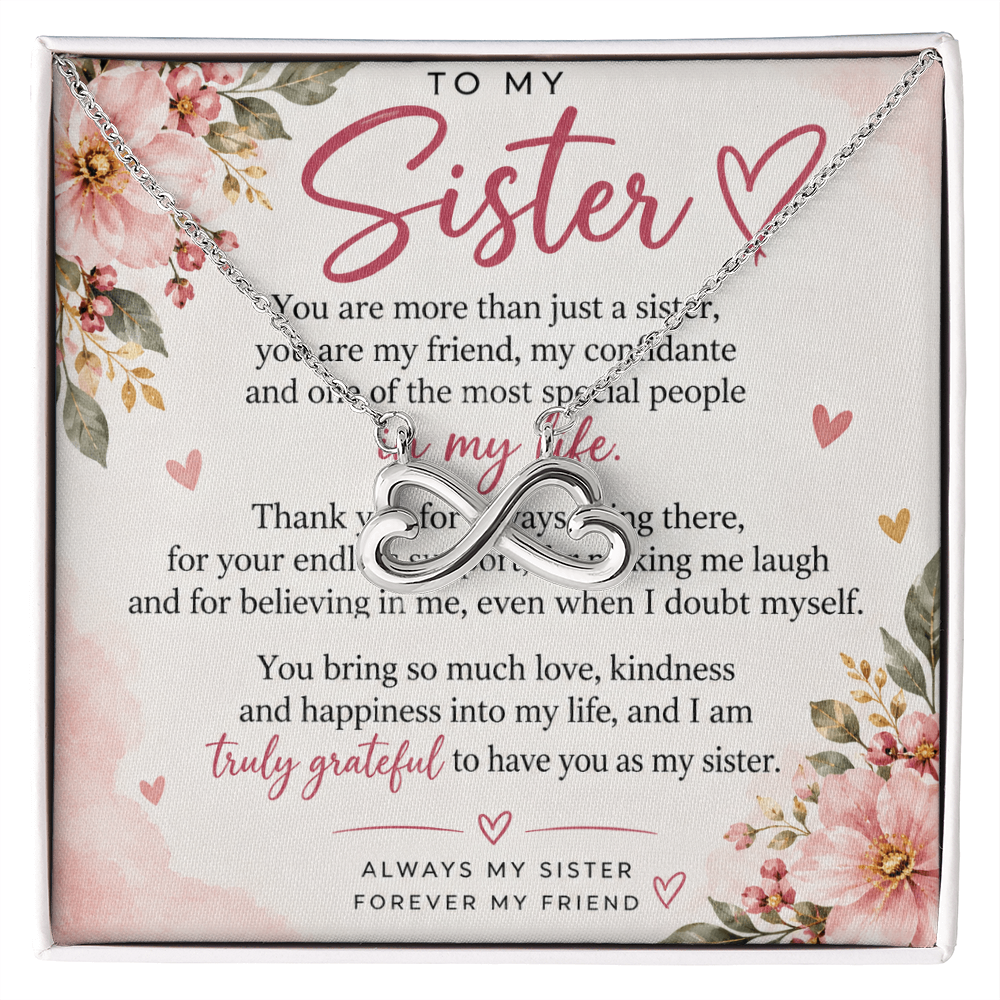 Sister Gift Endless Love Necklace – A Heartfelt Gift for Her