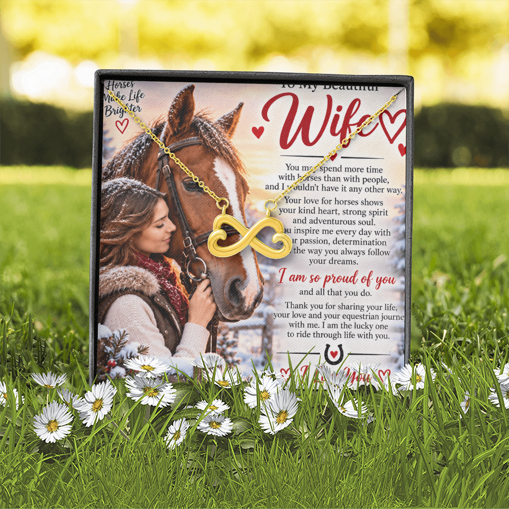 ndless Love Necklace – Romantic Equestrian Gift for Wife