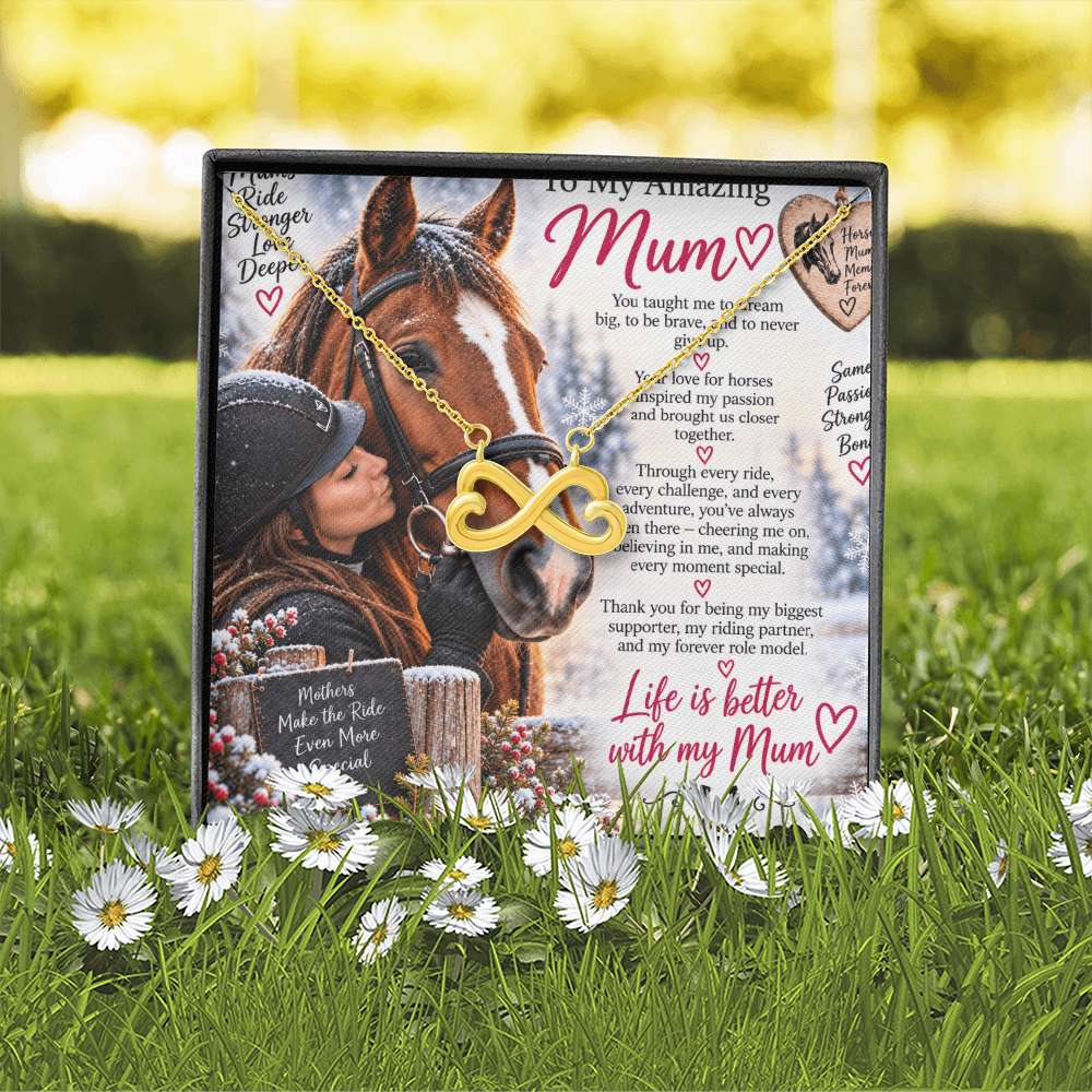 Horse Riding Mom Gift Endless Love Necklace – Equestrian Gift for Mum