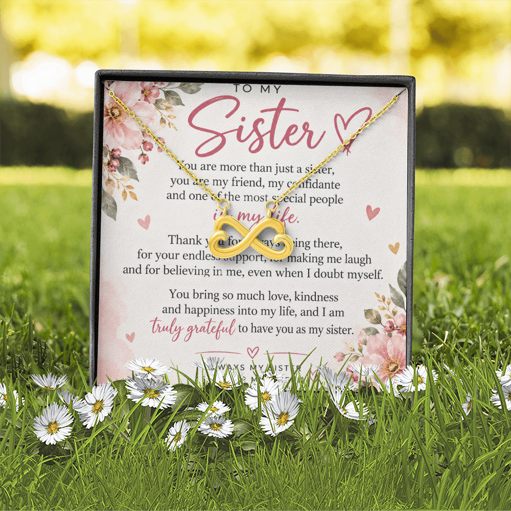 Sister Gift Endless Love Necklace – A Heartfelt Gift for Her