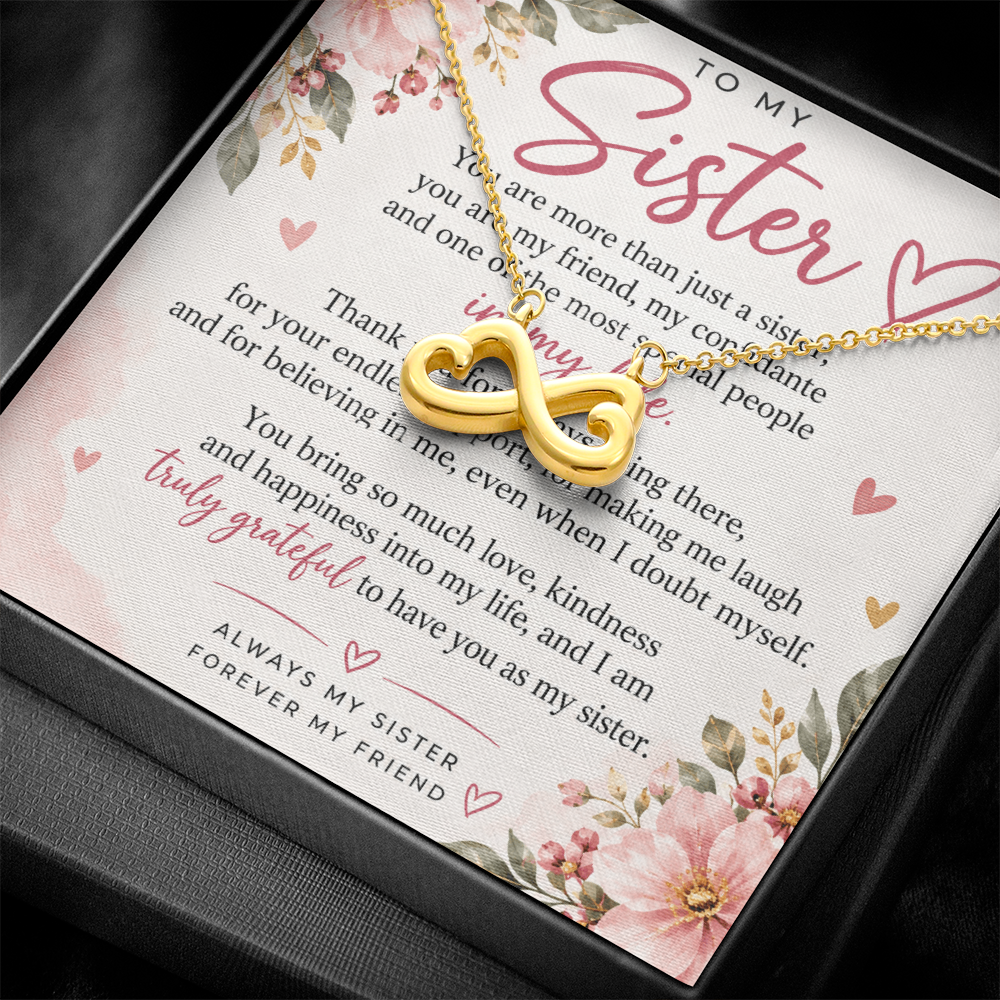Sister Gift Endless Love Necklace – A Heartfelt Gift for Her