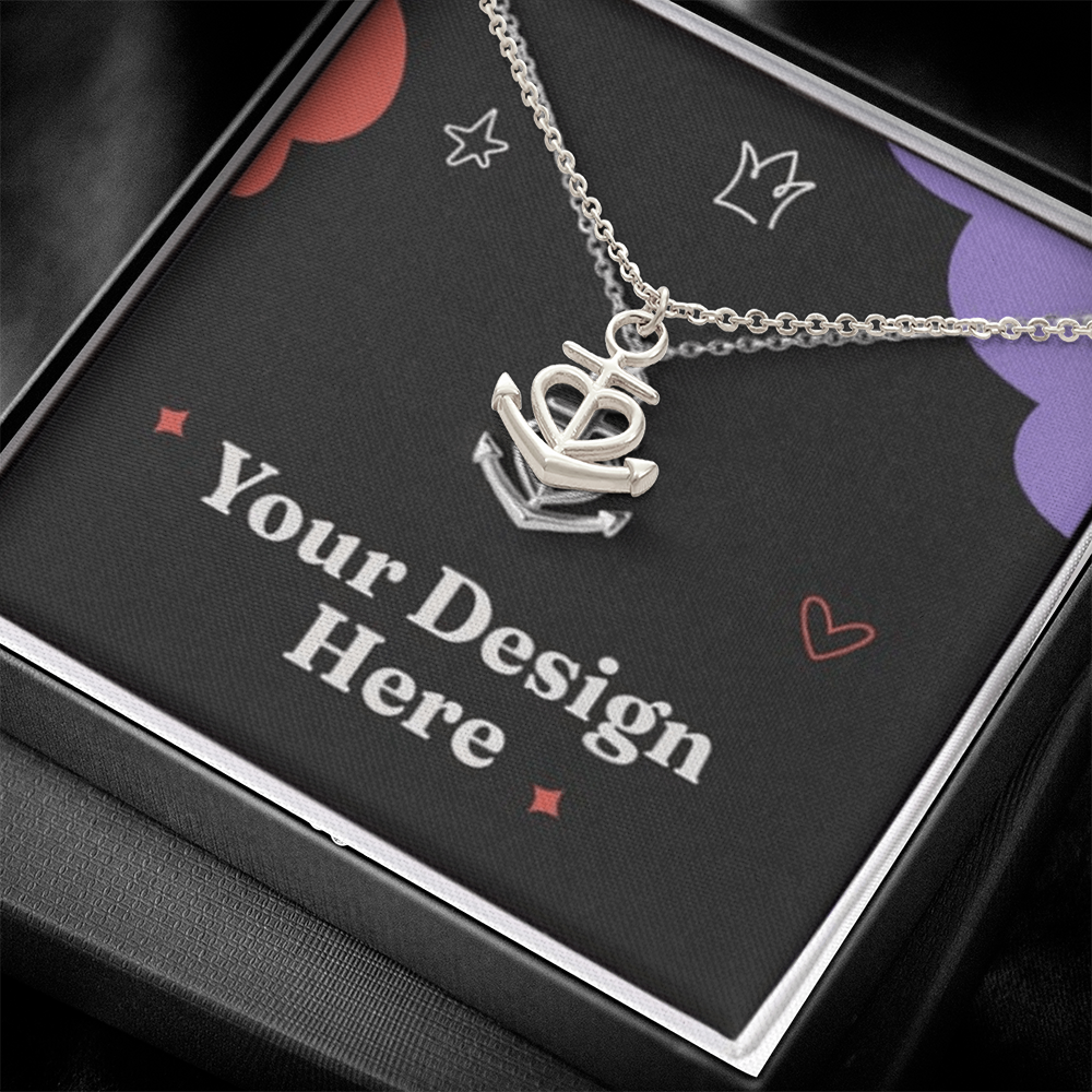 Elegant Anchor Pendant Necklace – Symbol of Strength & Stability