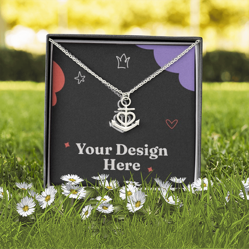 Elegant Anchor Pendant Necklace – Symbol of Strength & Stability