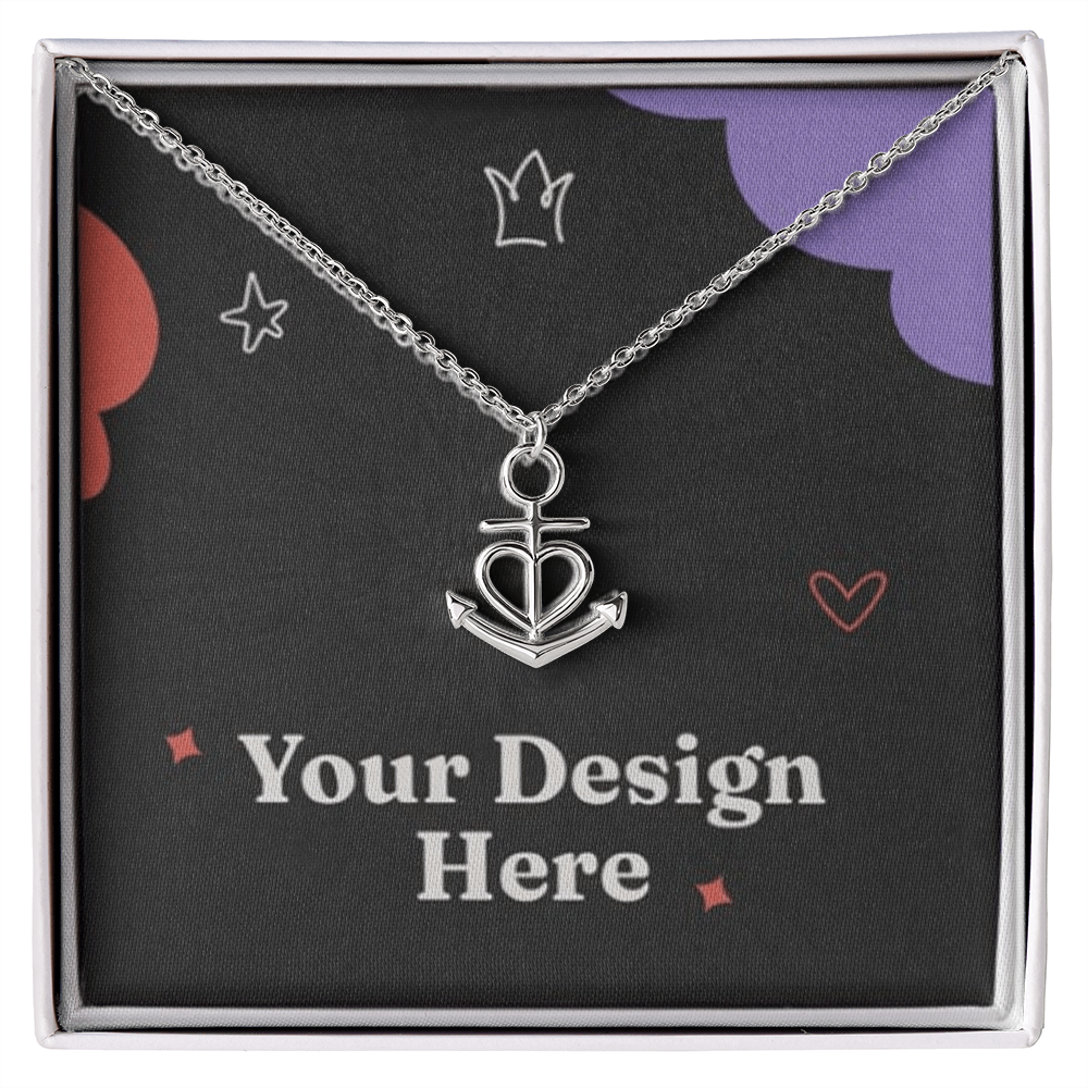 Elegant Anchor Pendant Necklace – Symbol of Strength & Stability