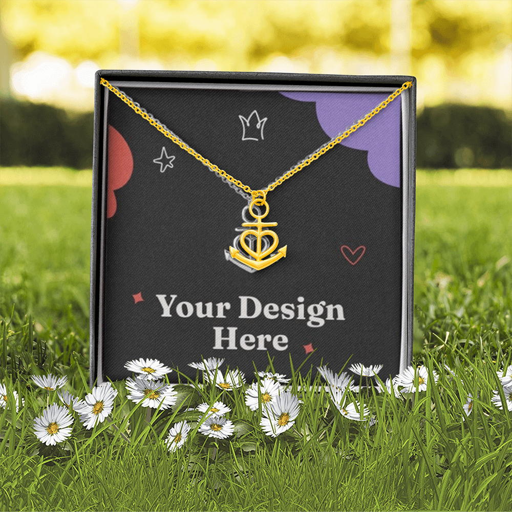 Elegant Anchor Pendant Necklace – Symbol of Strength & Stability