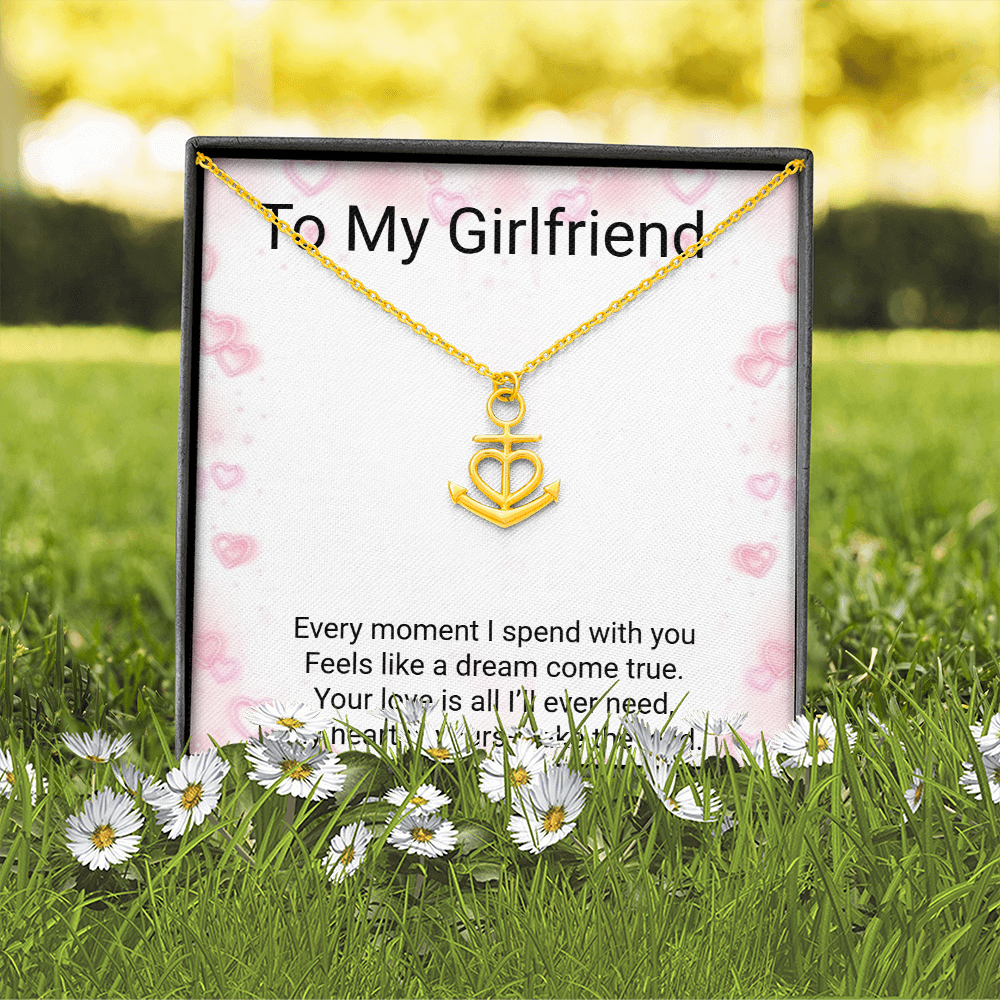 Girlfriend Gift Anchor Pendant Necklace – Meaningful Romantic Jewellery