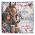 Horse Riding Mum Forever Love Necklace – Personalised Equestrian Gift for Mum