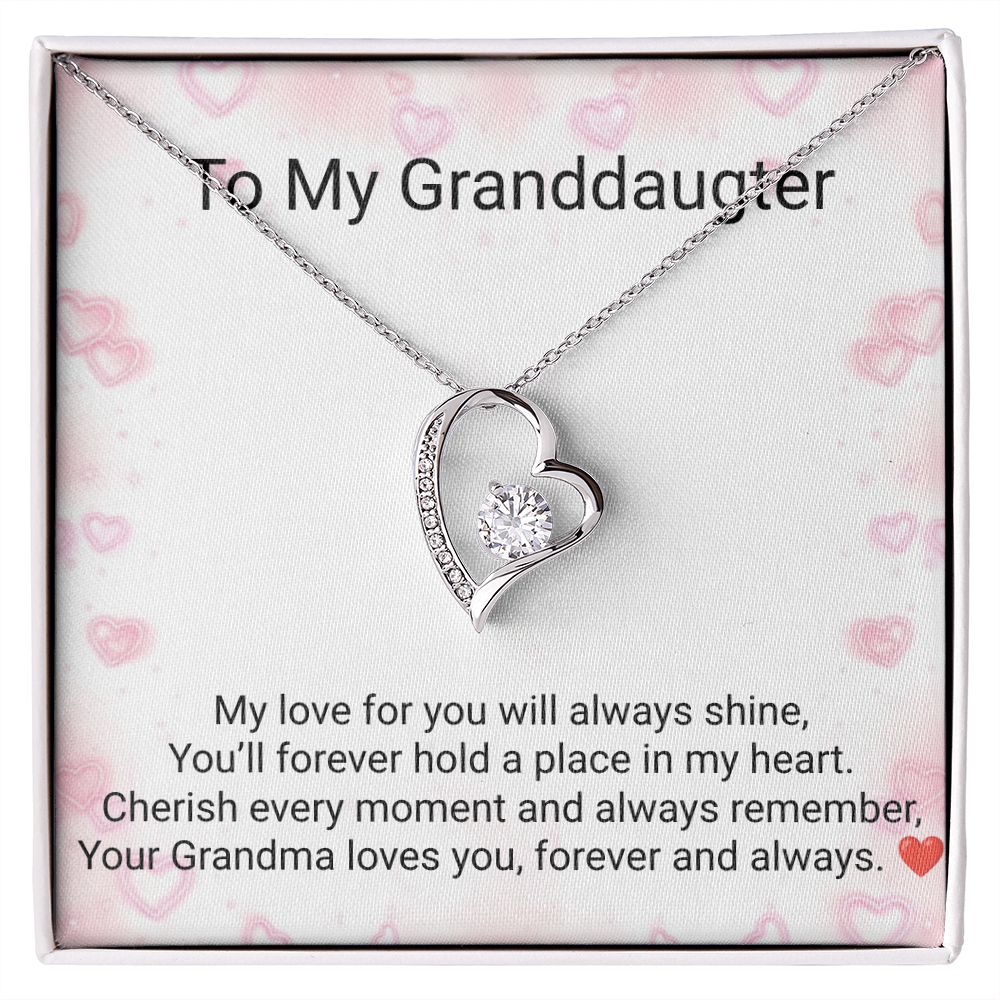 Granddaughter Forever Love Necklace – Heartfelt Gift from Grandma