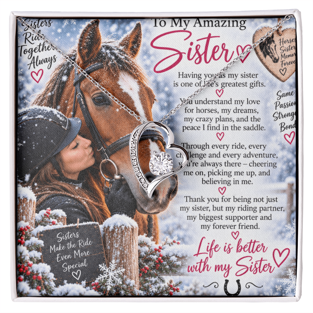 Forever Love Necklace – Equestrian Gift for Sister at Christmas