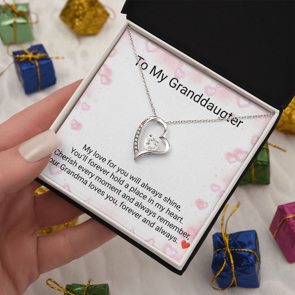 Granddaughter Forever Love Necklace – Heartfelt Gift from Grandma