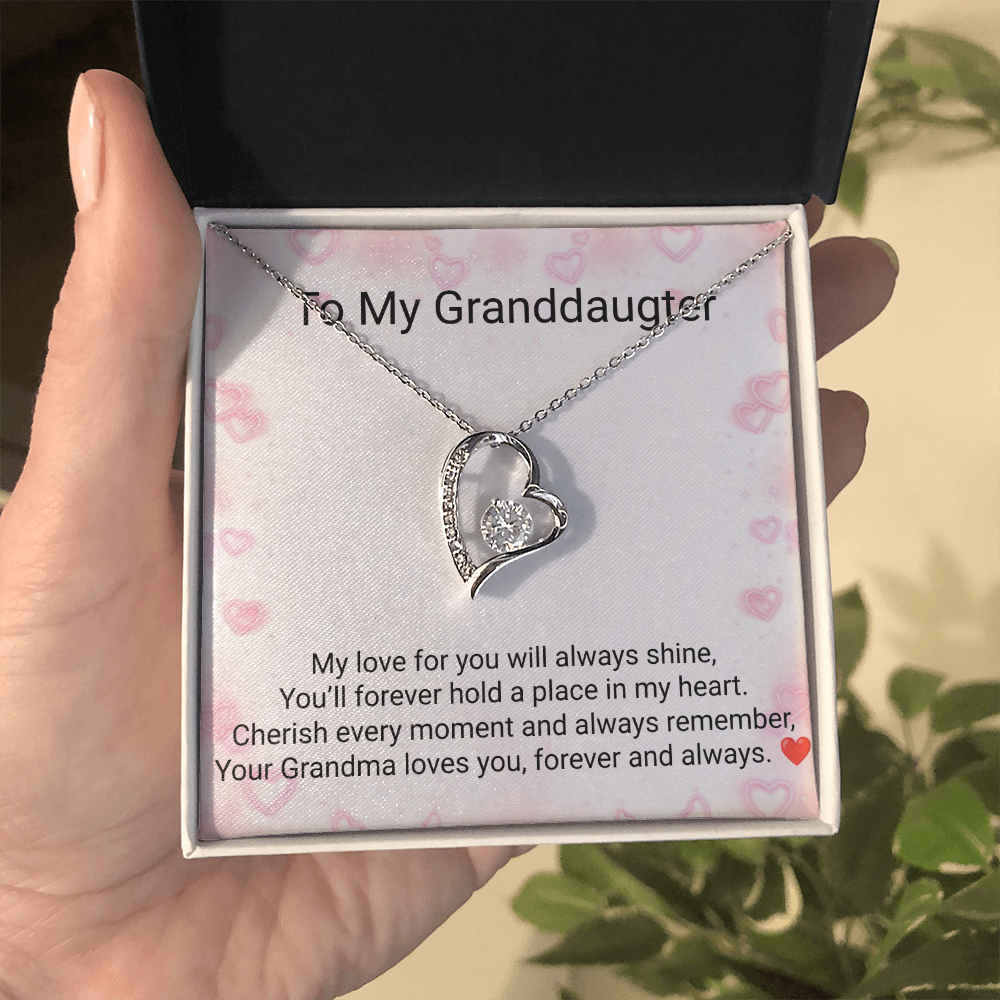 Granddaughter Forever Love Necklace – Heartfelt Gift from Grandma
