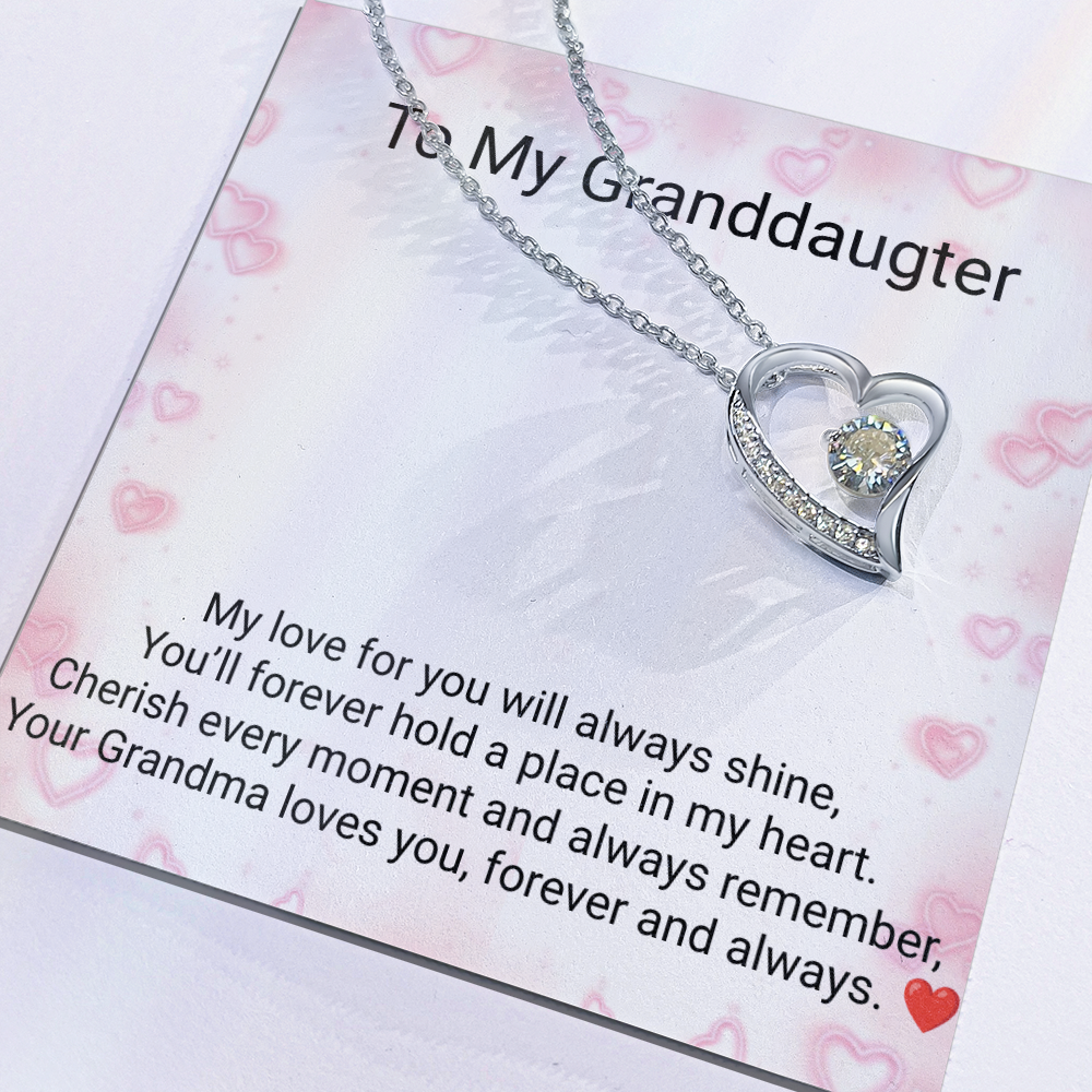 Granddaughter Forever Love Necklace – Heartfelt Gift from Grandma