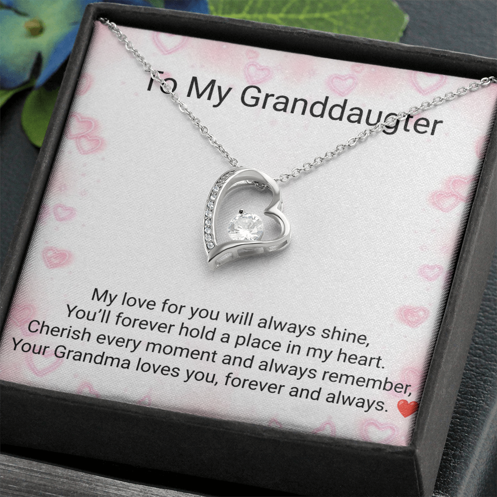 Granddaughter Forever Love Necklace – Heartfelt Gift from Grandma