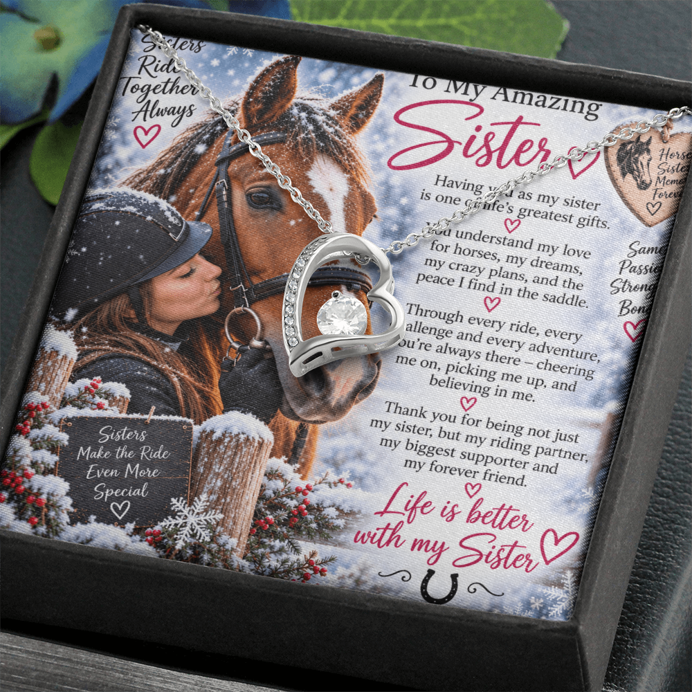 Forever Love Necklace – Equestrian Gift for Sister at Christmas