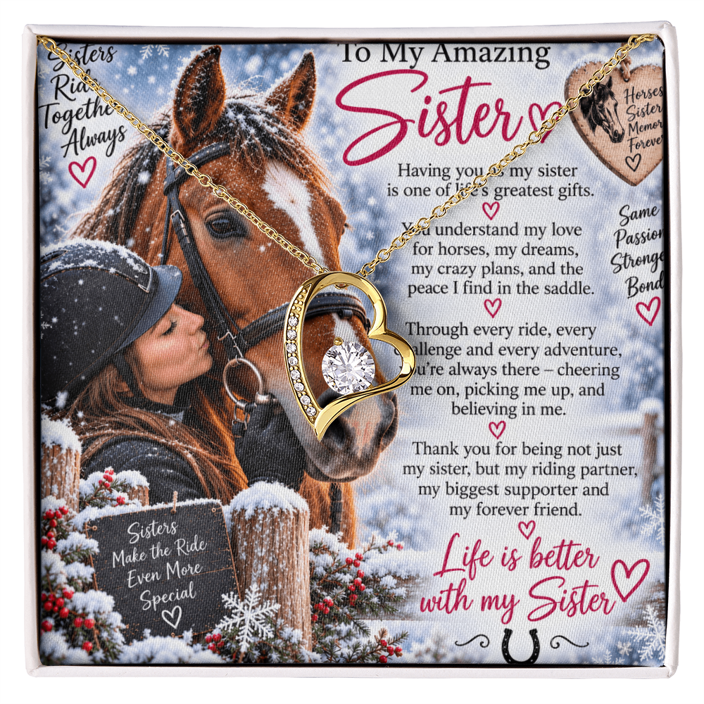 Forever Love Necklace – Equestrian Gift for Sister at Christmas