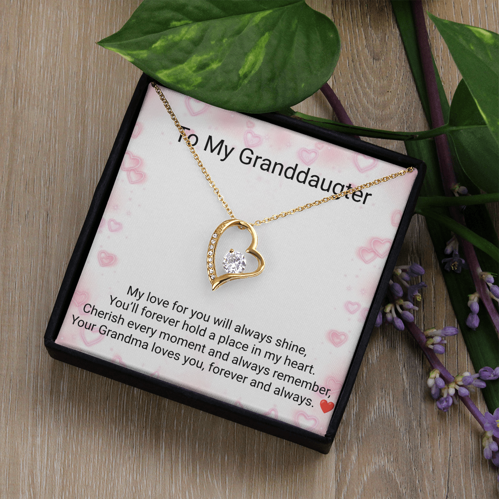 Granddaughter Forever Love Necklace – Heartfelt Gift from Grandma