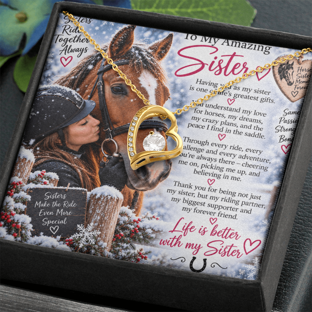 Forever Love Necklace – Equestrian Gift for Sister at Christmas