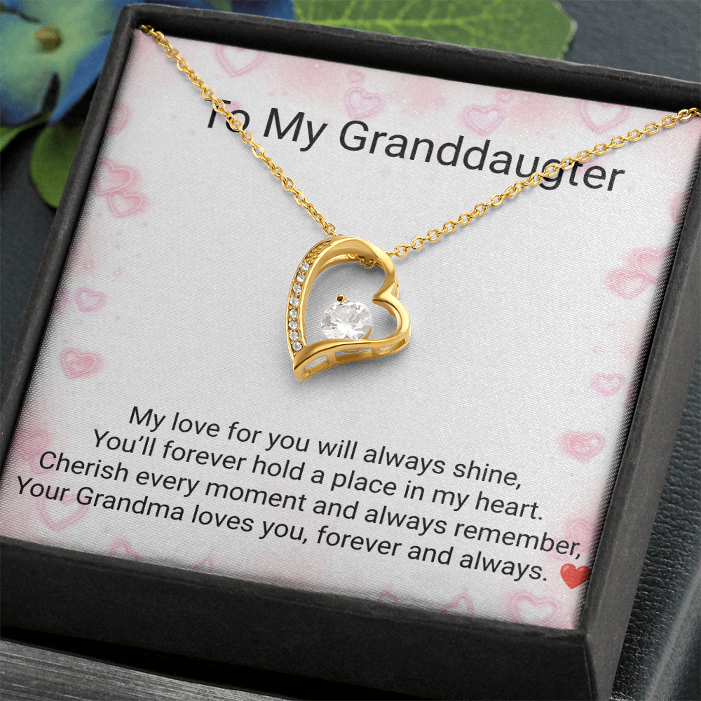 Granddaughter Forever Love Necklace – Heartfelt Gift from Grandma