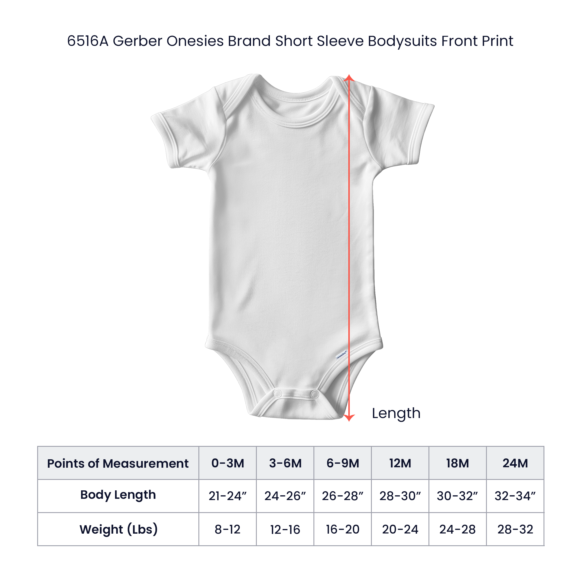 Gerber Onesies® Bodysuit for Infants | Short Sleeve Cotton