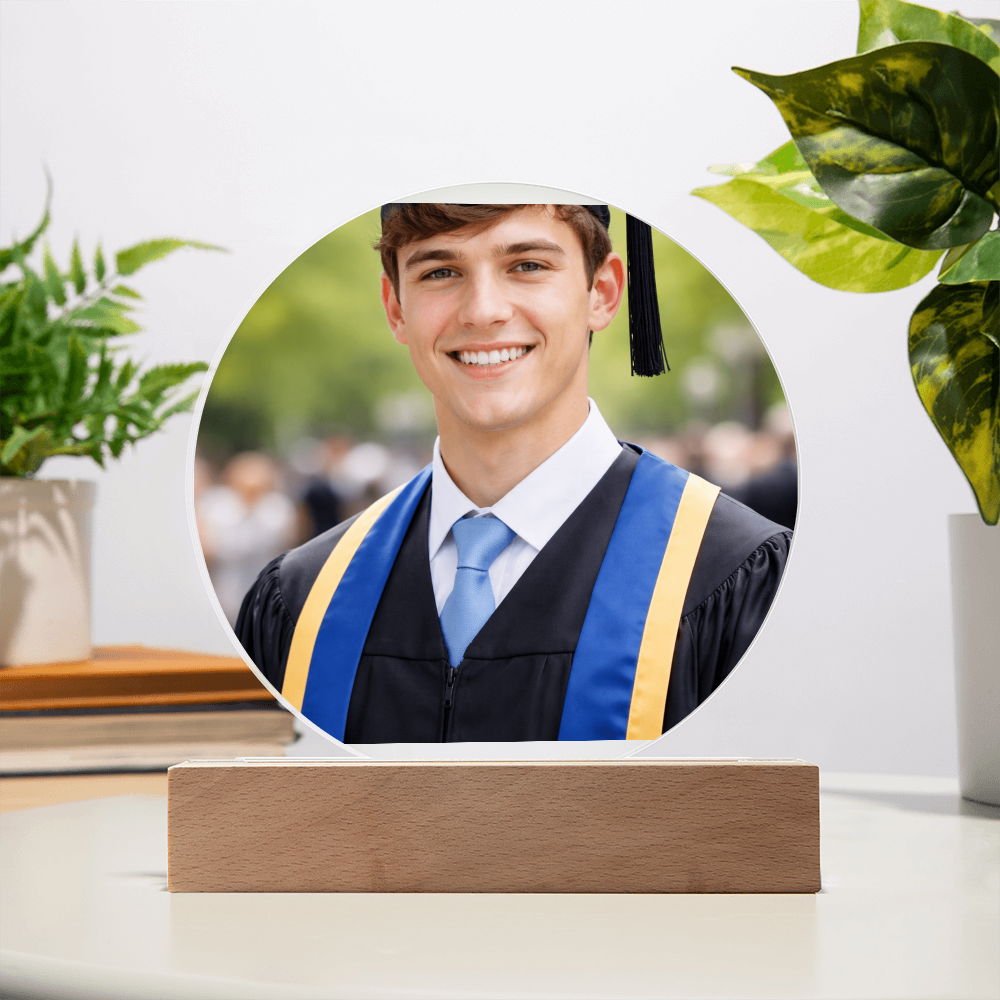 Personalized Graduation LED Acrylic Plaque – Photo Gift for Daughter or Son