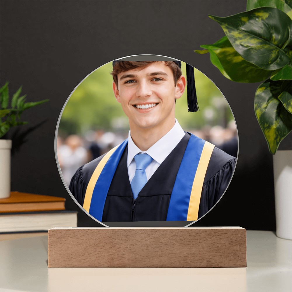 Personalized Graduation LED Acrylic Plaque – Photo Gift for Daughter or Son
