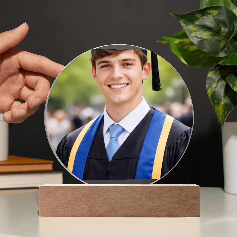Personalized Graduation LED Acrylic Plaque – Photo Gift for Daughter or Son