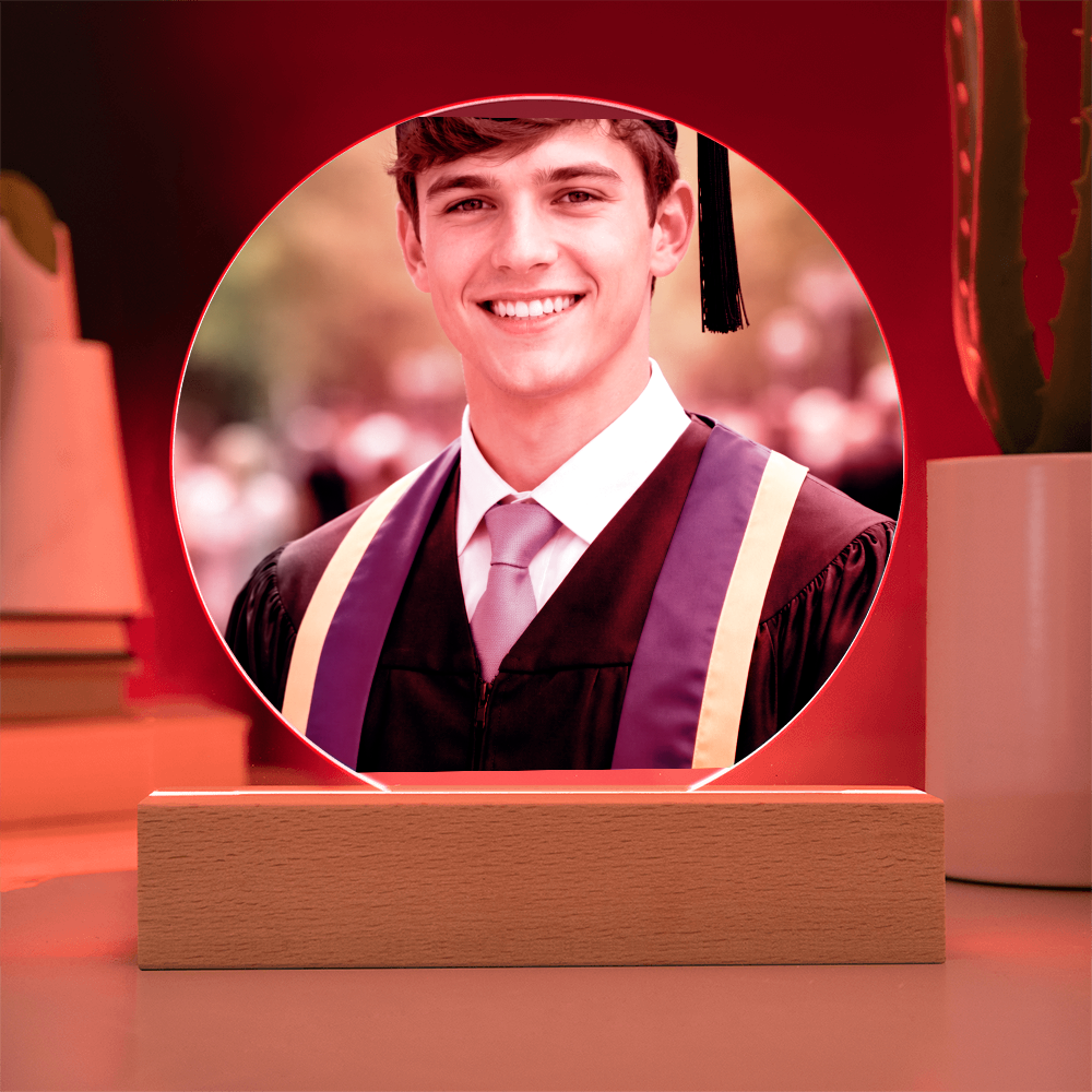 Personalized Graduation LED Acrylic Plaque – Photo Gift for Daughter or Son