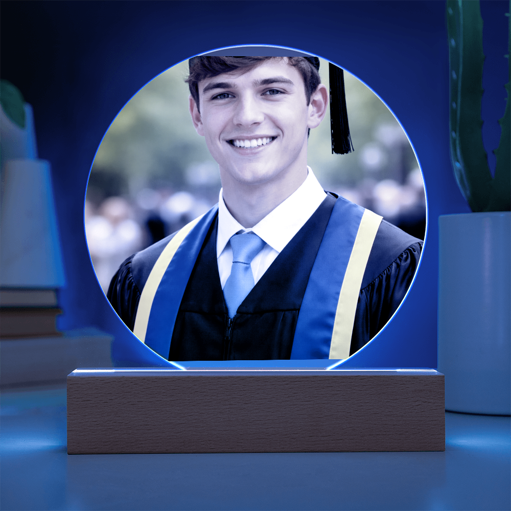 Personalized Graduation LED Acrylic Plaque – Photo Gift for Daughter or Son