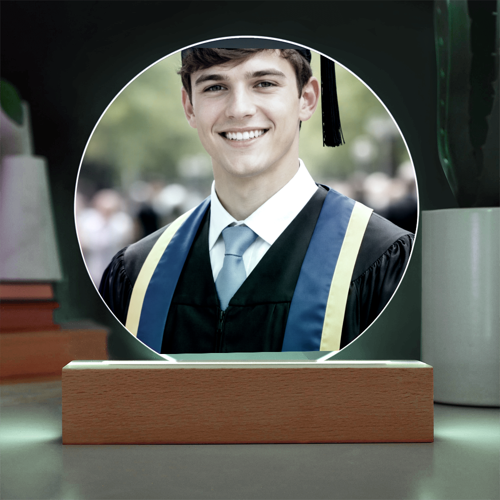 Personalized Graduation LED Acrylic Plaque – Photo Gift for Daughter or Son