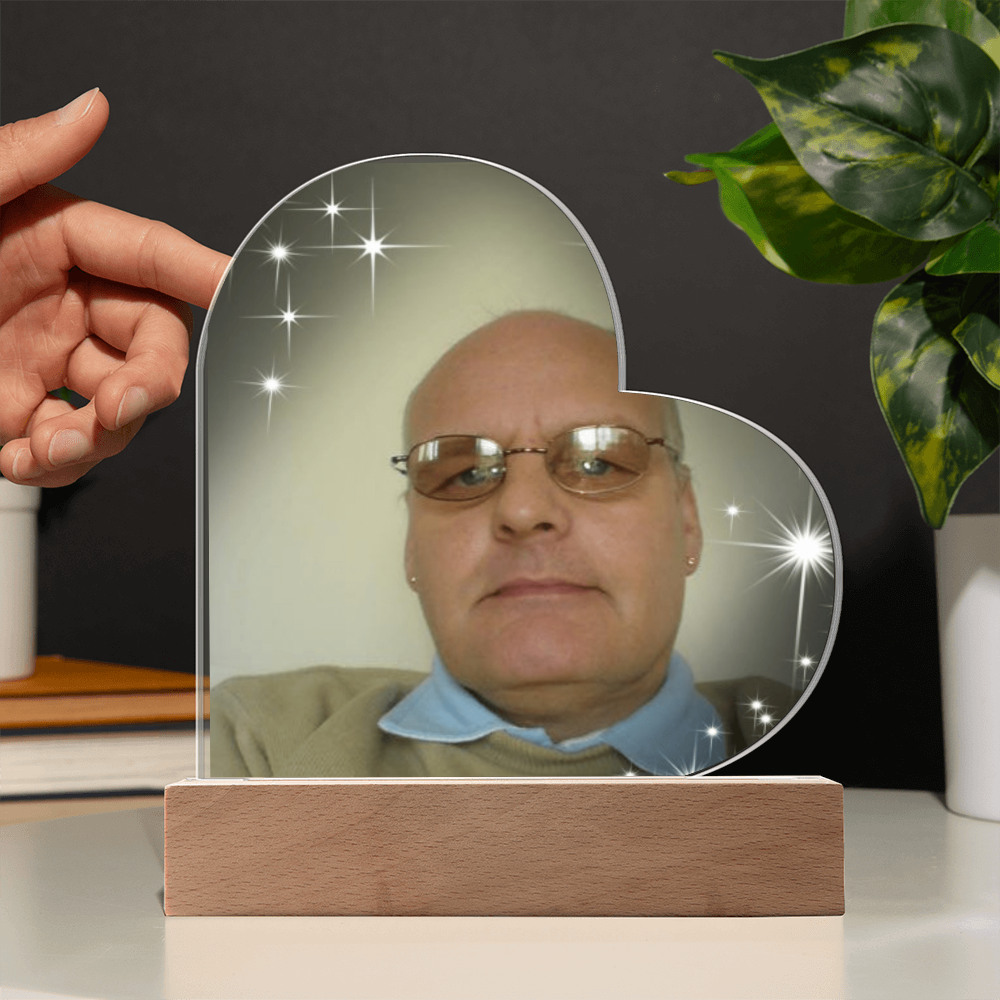 “Forever in My Heart – Custom Acrylic Plaque with Your Special Photo”