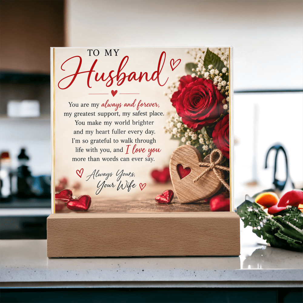 Personalised Acrylic Plaque for Husband – Romantic Gift from Wife