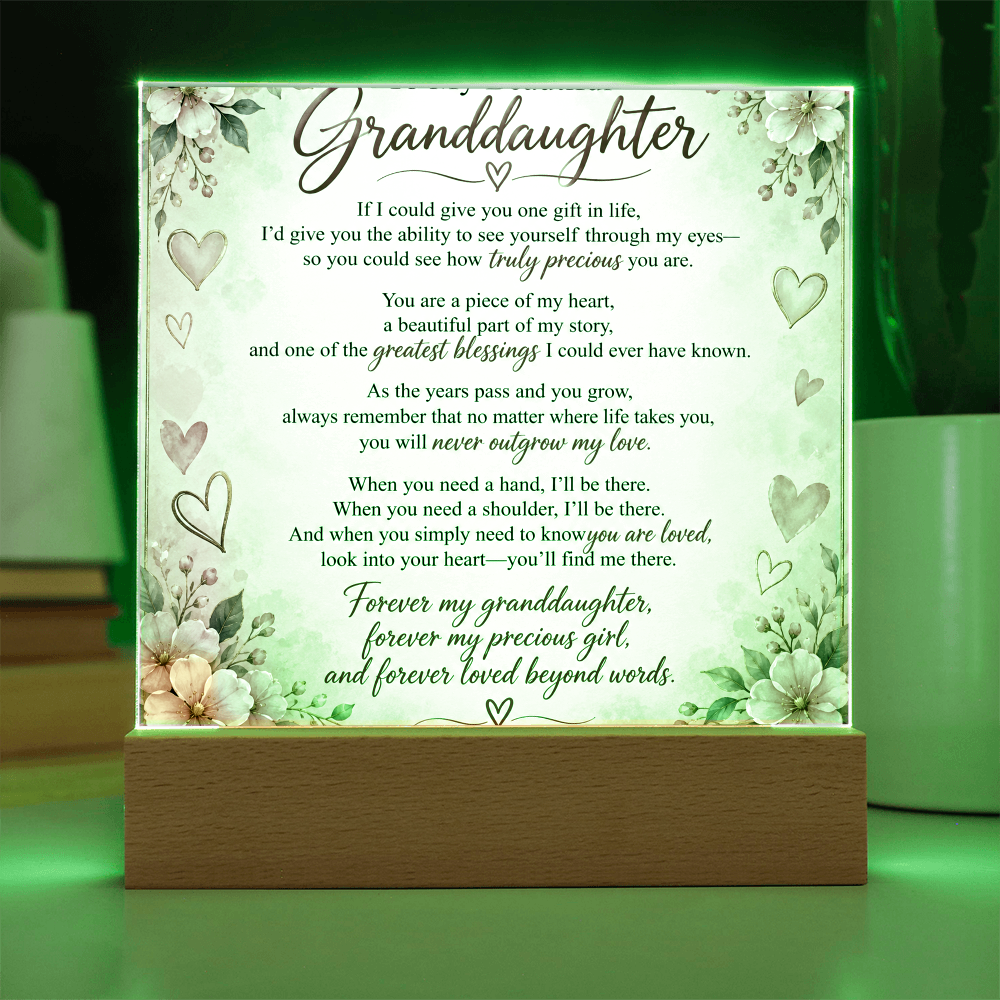 Granddaughter Endless Love Necklace – Yellow & White Gold Gift from Grandma