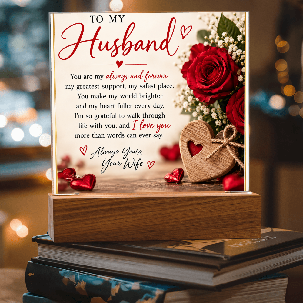Personalised Acrylic Plaque for Husband – Romantic Gift from Wife