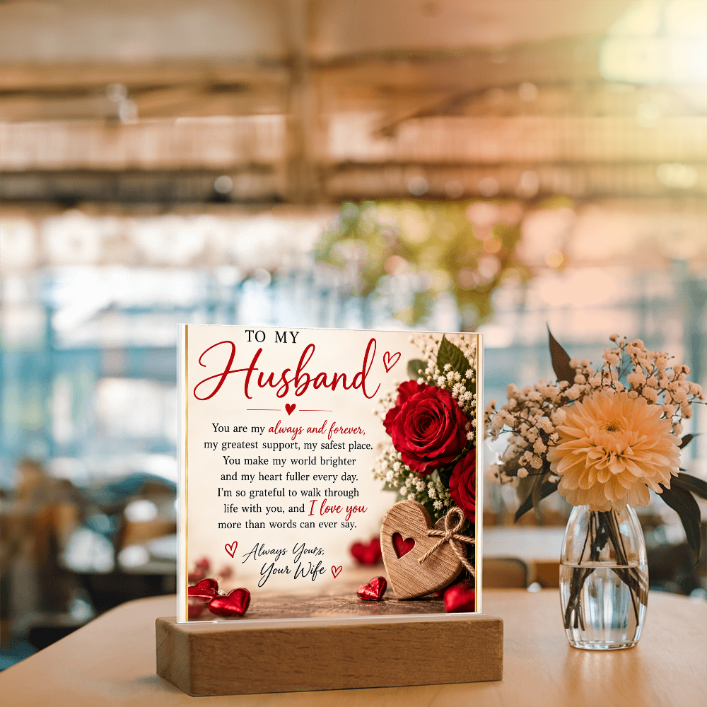 Personalised Acrylic Plaque for Husband – Romantic Gift from Wife