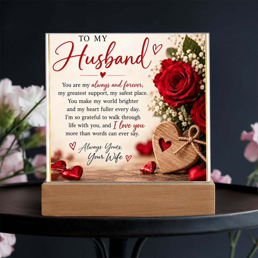 Personalised Acrylic Plaque for Husband – Romantic Gift from Wife