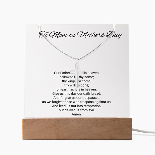 Acrylic & Stainless Steel Cross Necklace – Modern Faith-Inspired Jewellery