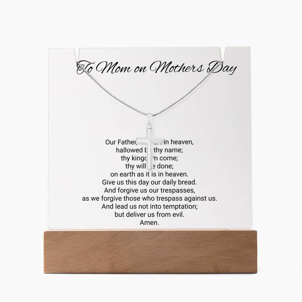 Acrylic & Stainless Steel Cross Necklace – Modern Faith-Inspired Jewellery