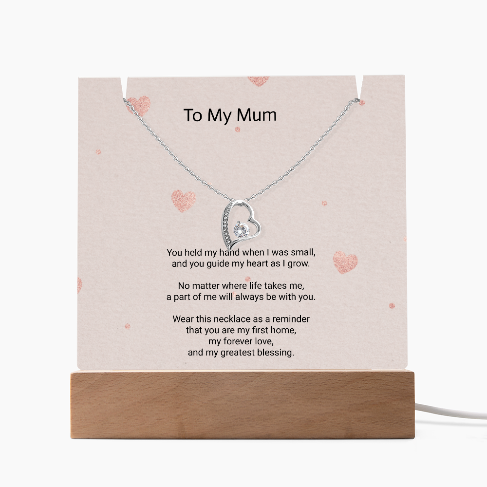 To Mam Keepsake Acrylic & Forever Love Necklace – A Heartfelt Gift