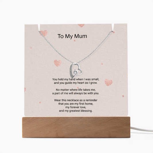 To Mam Keepsake Acrylic & Forever Love Necklace – A Heartfelt Gift