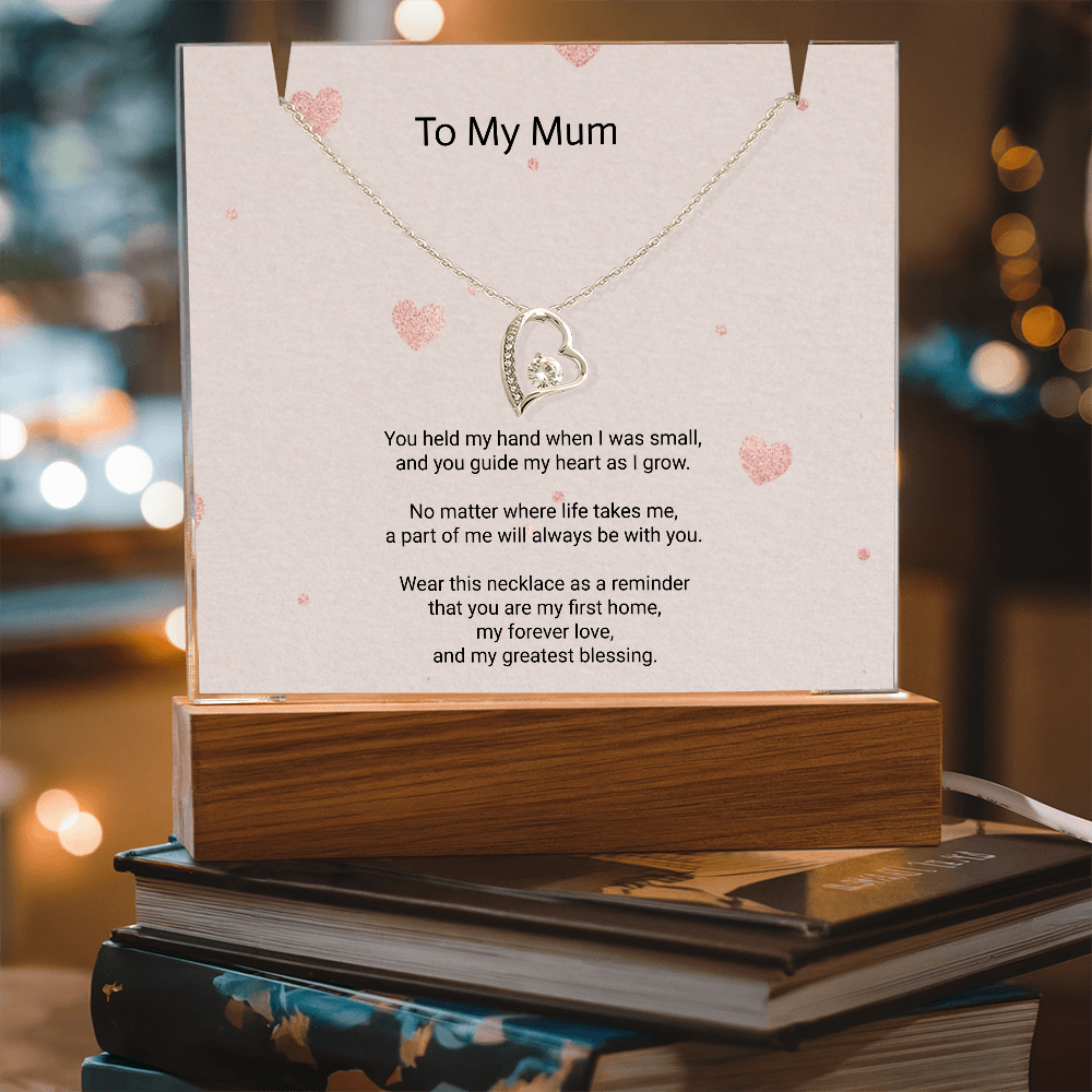 To Mam Keepsake Acrylic & Forever Love Necklace – A Heartfelt Gift