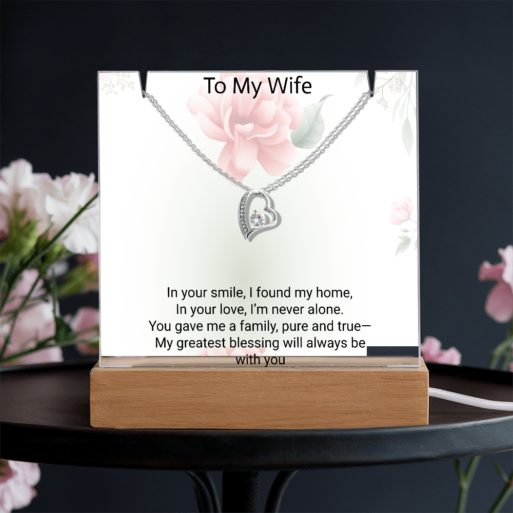 Romantic Mother's Day Gift for Wife – Keepsake Acrylic & Love Necklace