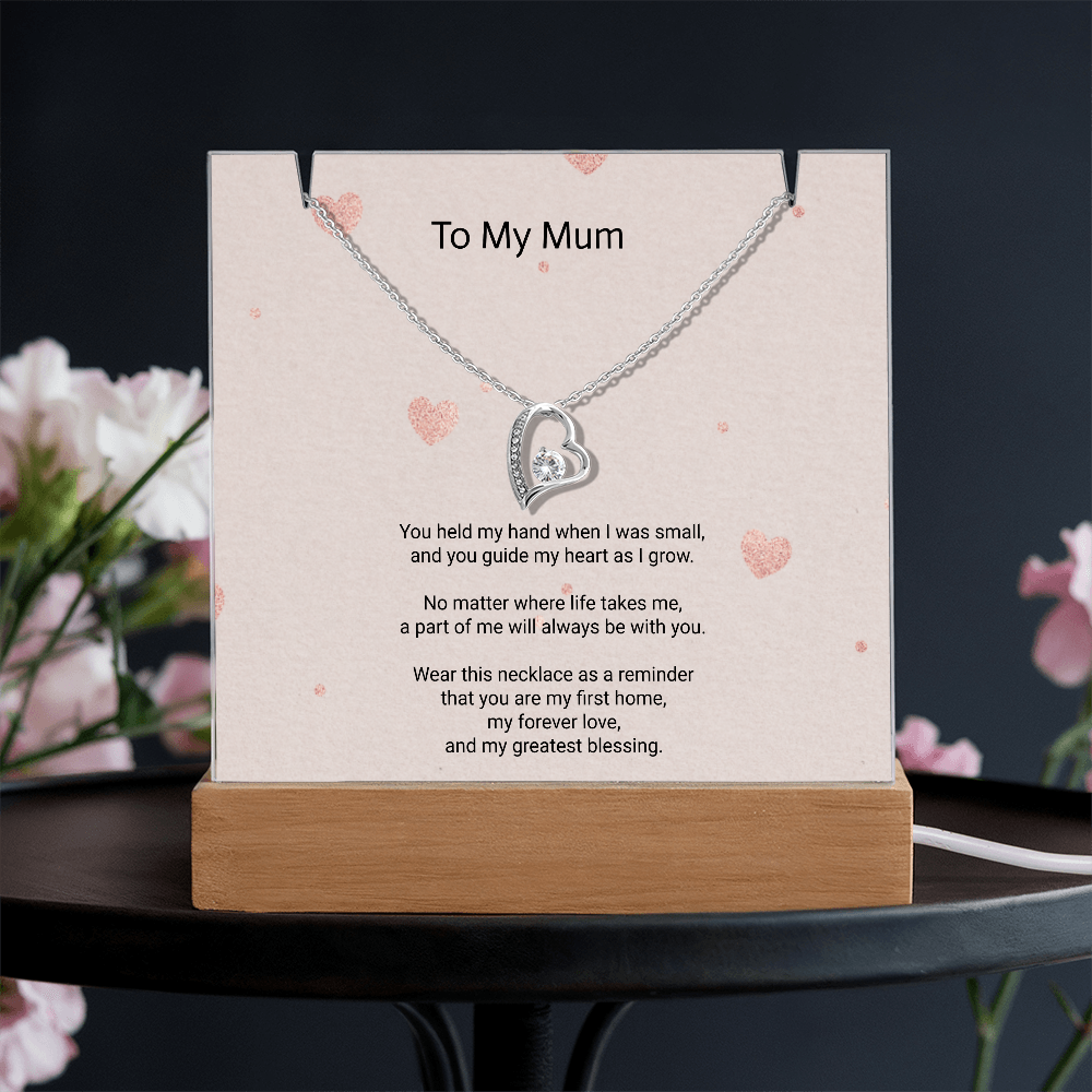To Mam Keepsake Acrylic & Forever Love Necklace – A Heartfelt Gift