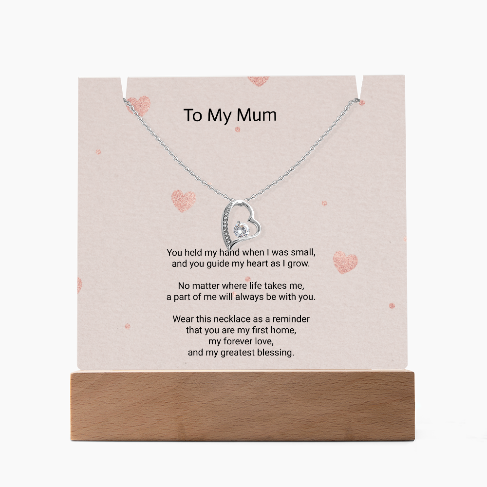 To Mam Keepsake Acrylic & Forever Love Necklace – A Heartfelt Gift